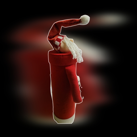 Santa Clause Wine/ Spirits Bottle Holder 12-inch Christmas Decorations - Picture 7 of 8